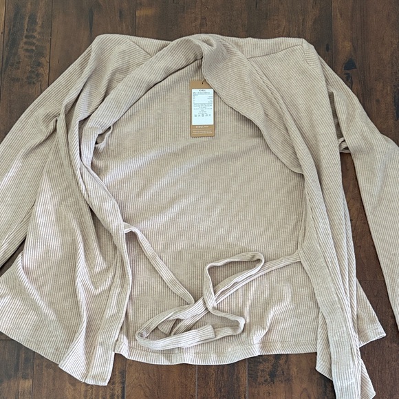 OGL Ribbed Beige Cardigan - Picture 5 of 5